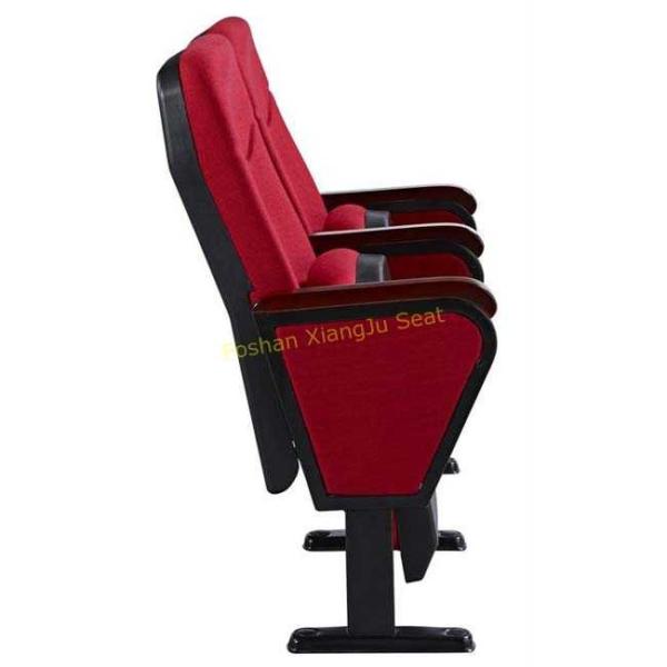 Red Fabric Folding Auditorium Chairs With Writing Board / Cinema Theater Chairs