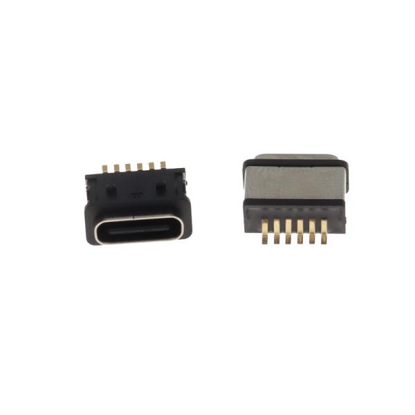 Professional Manufacturer Of Waterproof USB Type C 6P  IPX8 SMT Types Of  Female Connector