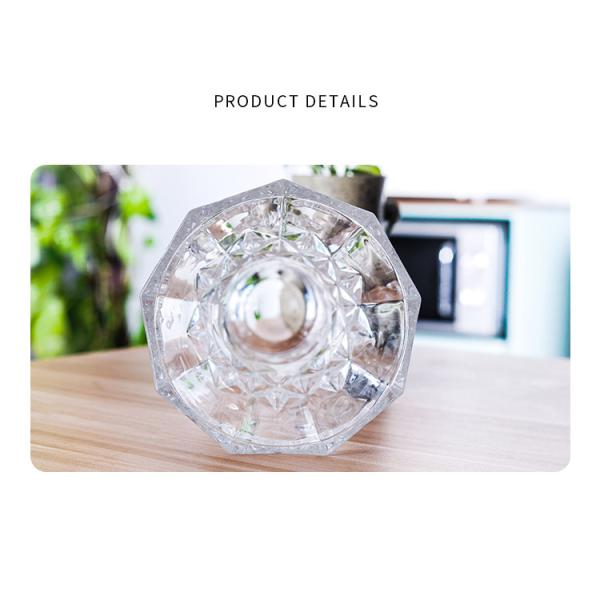 25cm 9 Inch Tall Cylinder Glass Flower Vase Transparent Clear Diamond Designs