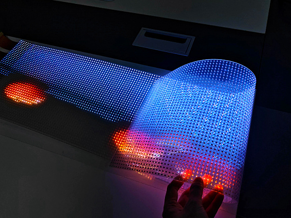 HD P4 Indoor Ultra Thin LED Transparent Film Screen For LED Billboard Display