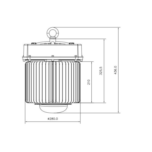 PF>0.98 250W led industrial lighting high bay 5 years warranty