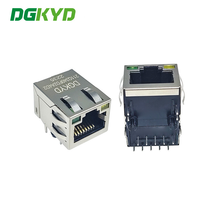 (2.5G) pcb соединителя порта DGKYD211Q340FD2A4D2 верхний модульный поднимает сетевой интерфейс домкратом защищаемый RJ45