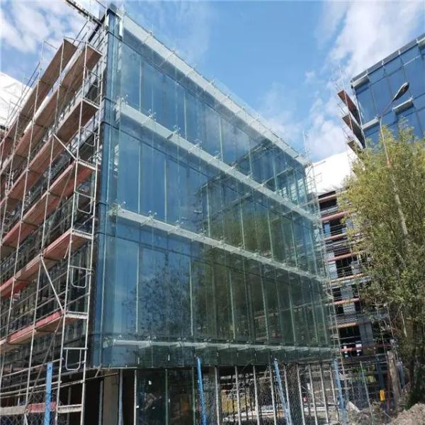 Double Triple Insulated Glass Curtain Wall Anti Condensation Concrete Curtain Wall Glass Types For Hotels / Airports / Stations