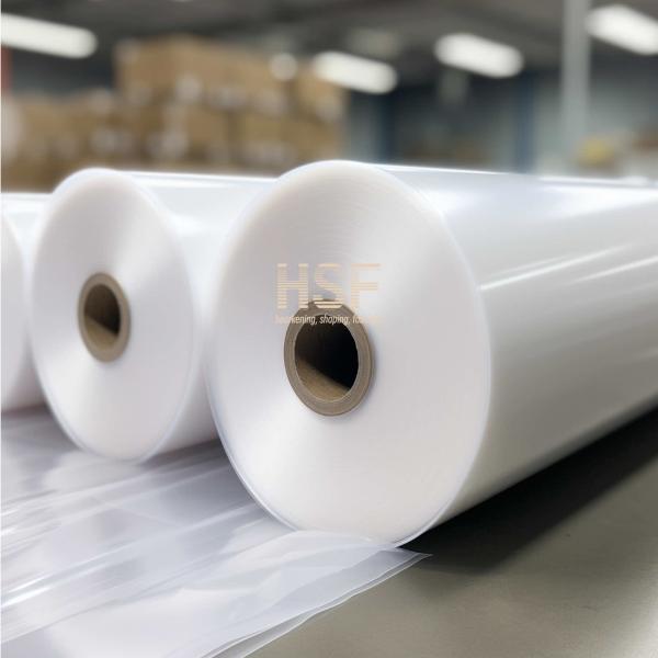 Непрозрачная белая пленка из полиэтилена высокой плотности 80 микрон Ширина 2000 мм
