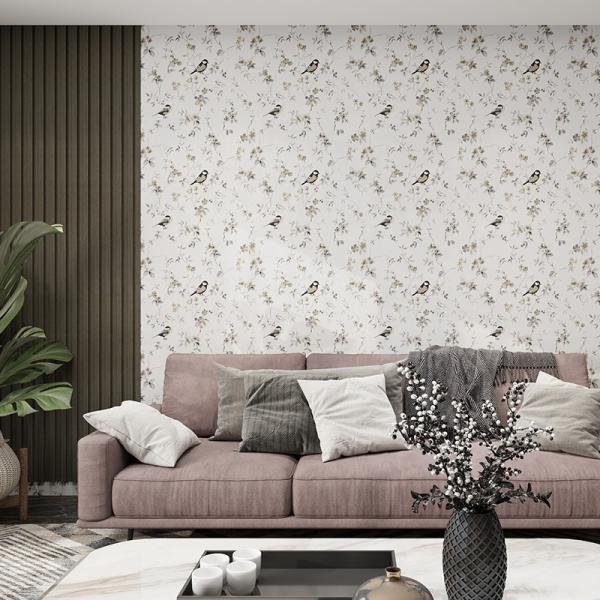 Peel-and-Stick auto-adhésif imperméable à l'eau PVC Autocollant murale moderne aquarelle papier peint floral pour la maison ou l'hôtel décor