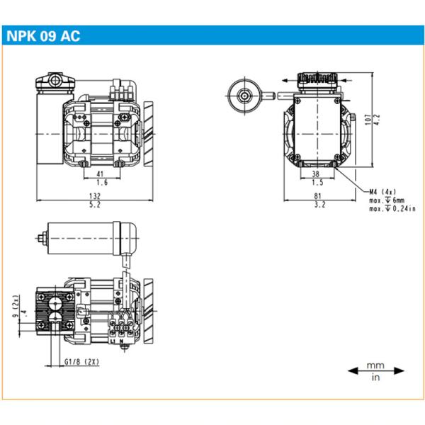 DC AC NPK 09 вакуумного насоса и компрессоров NPK 09 поршеня качания KNF