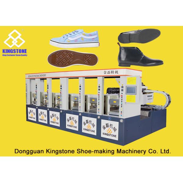 Machine de fabrication unique de chaussure en cuir, machine verticale d'injection de semelles intérieures en caoutchouc de chaussure 