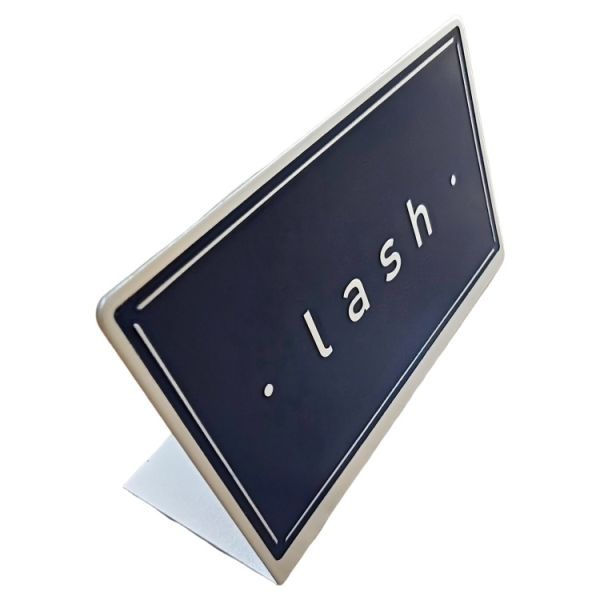 Lightweight Metal Desk Sign Dark Blue Custom Metal Nameplate