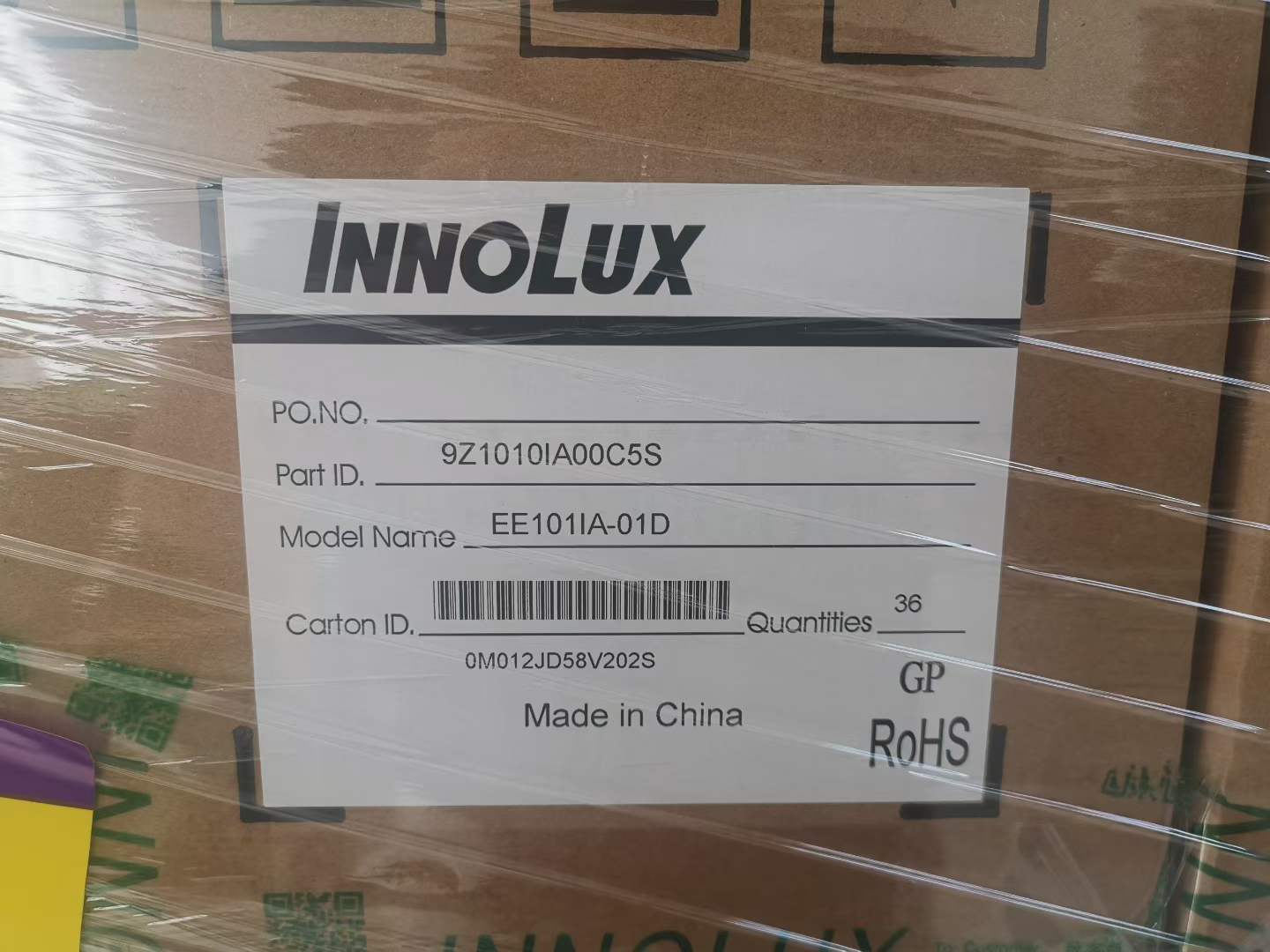 Innolux EE101IA-01D 10.1 Inch 1280x800 Resolution 500cd/m2 Brightness LCD Display Panel for Tablet PC PAD