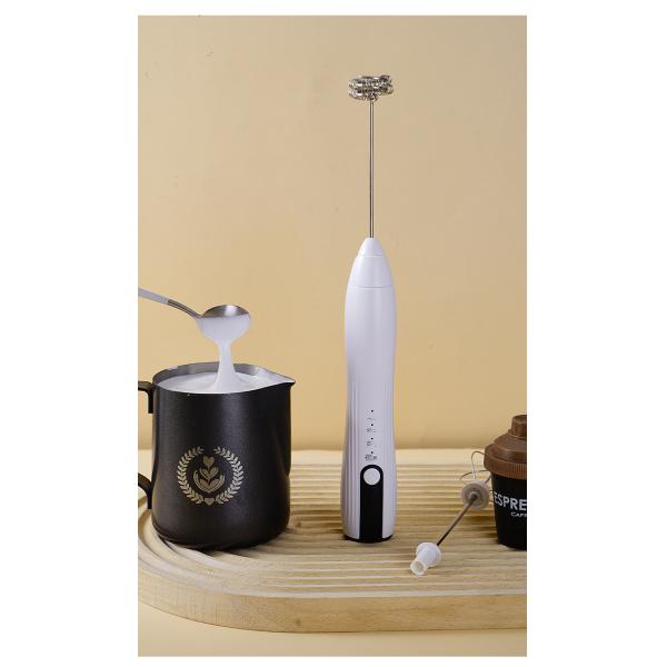 800mAh Battery Capacity 304 Stainless Steel Handheld Egg Beater for Kitchen Coffee