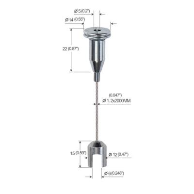 Système accrochant d'écran antibruit d'OEM vers le haut de la longueur réglable YW86004 de 2000mm