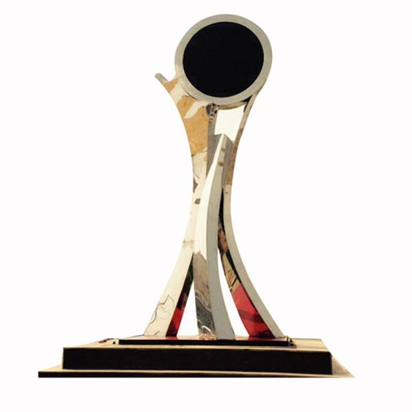 Giant Size Mirror Polish Contemporary Garden Sculptures / Outdoor Metal Art Sculpture