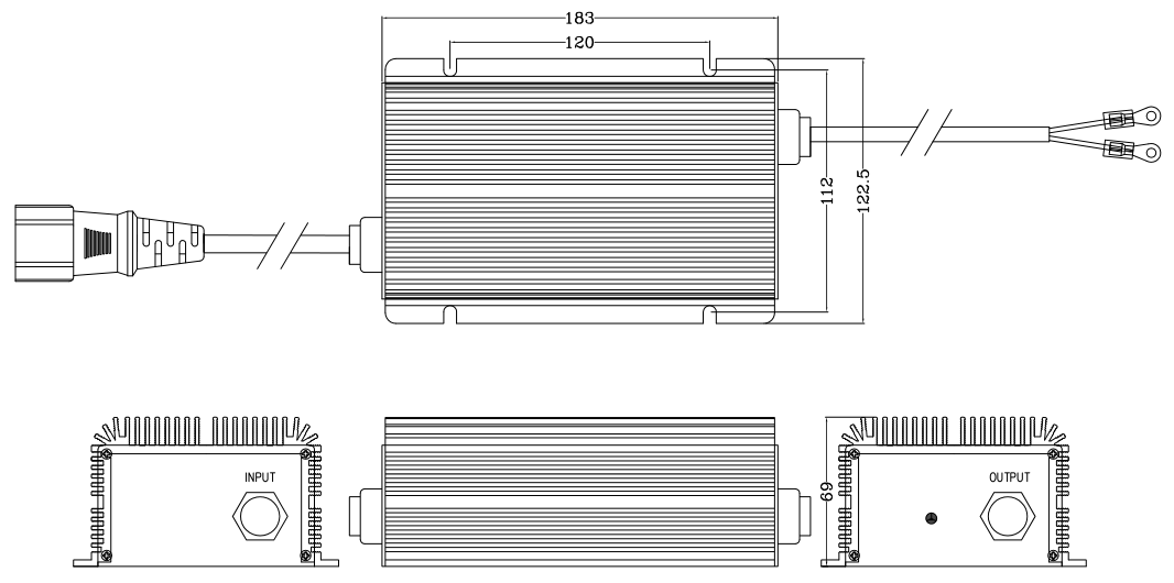 цвет DC электропитания 12V 360W 300W одновыходовой переключая всеобщий черный белый