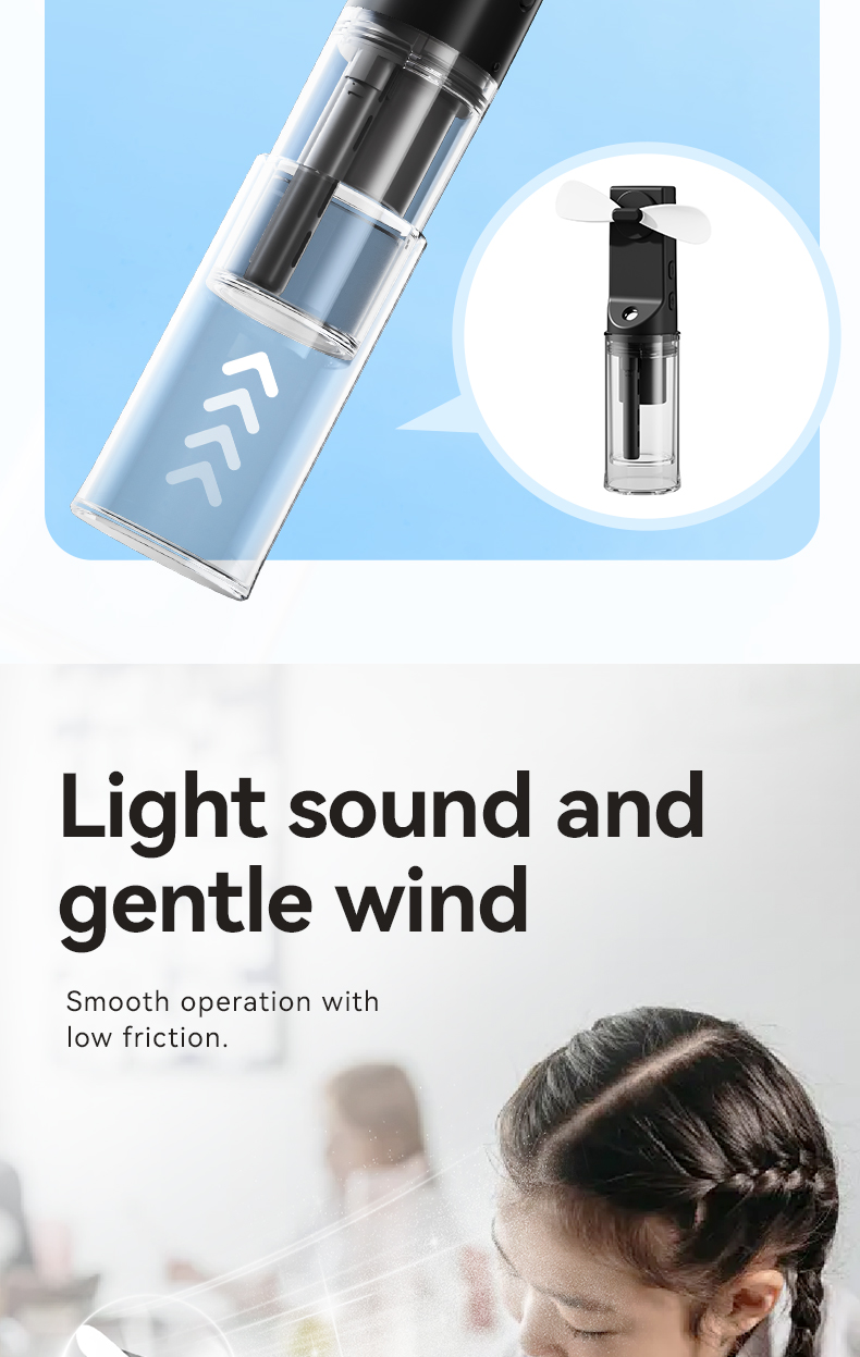 New Fans Hot Summer Handheld Spray Mini Cooling Foldable Fan USB Rechargeable Portable Folding Mist Fan With Water Portable