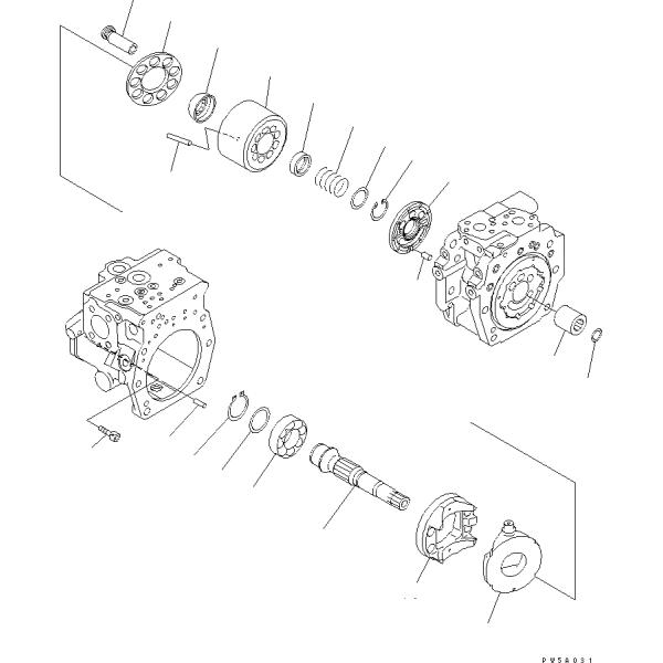 PC210-7 PC220-7 PC200-7 Hydraulic Pump Parts 708-2L-00300 708-2L-01301