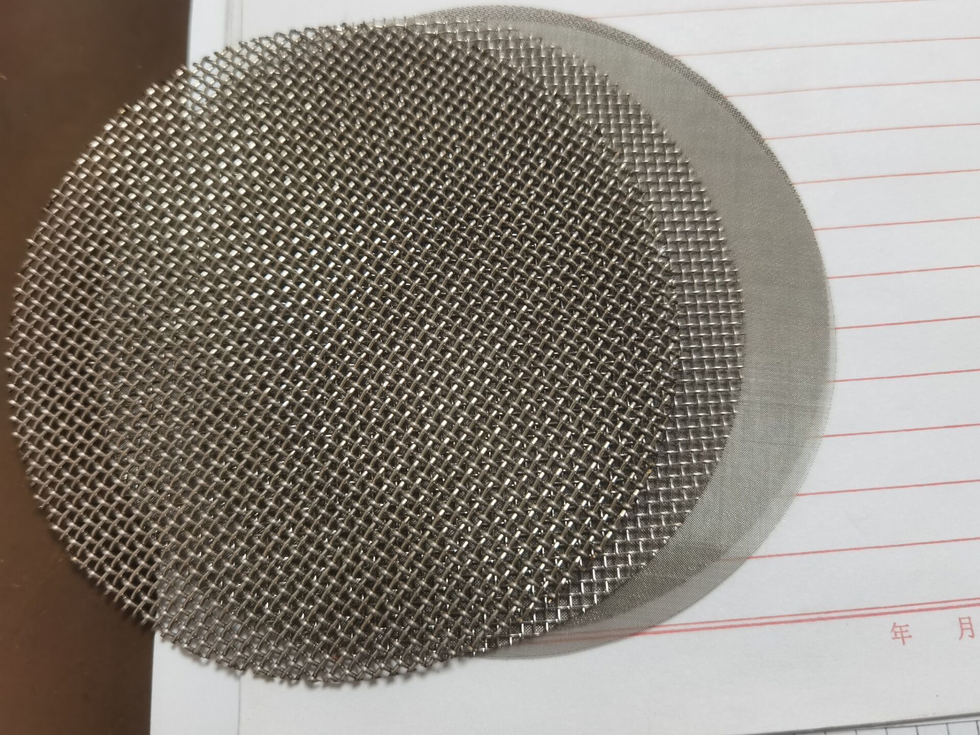SS304 Stainless Steel Single-Layer Wire Mesh Filter Disc with High Temperature Resistance