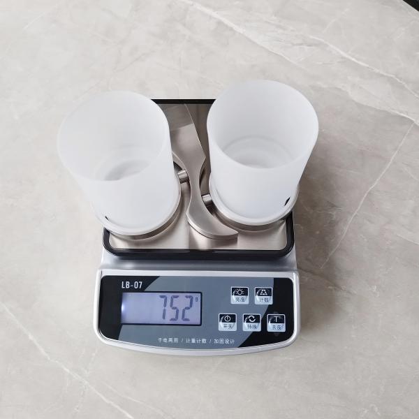 Сатинировка двойных держателей Tumbler Bathroom зубной щетки стеклянная отполированная