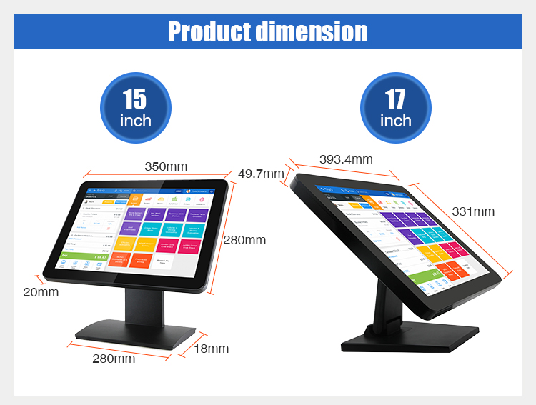 Монитор ПК POS монитора экрана касания POS LCD емкостный для дела