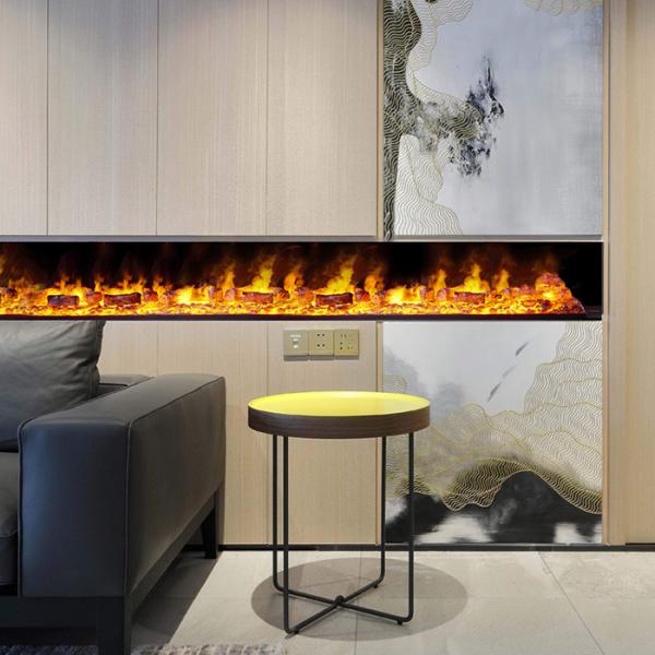 Steel Material Led Electric Fireplace for Water Vapor Fireplace in Rectangular Shape