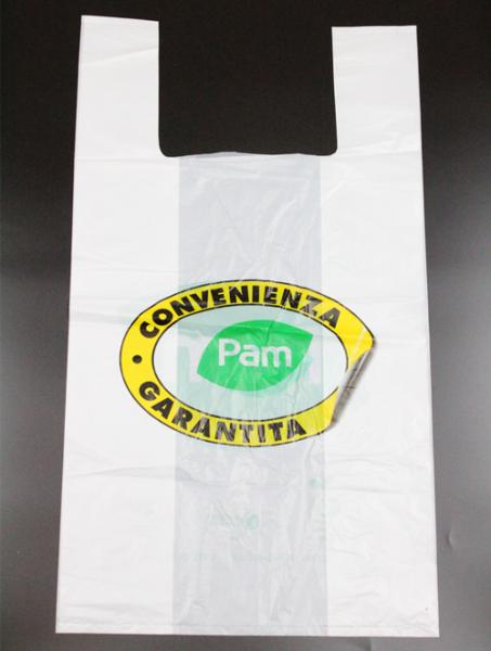 Gift Shopping Reusable T Shirt Handle Carry Printed Plastic Bag