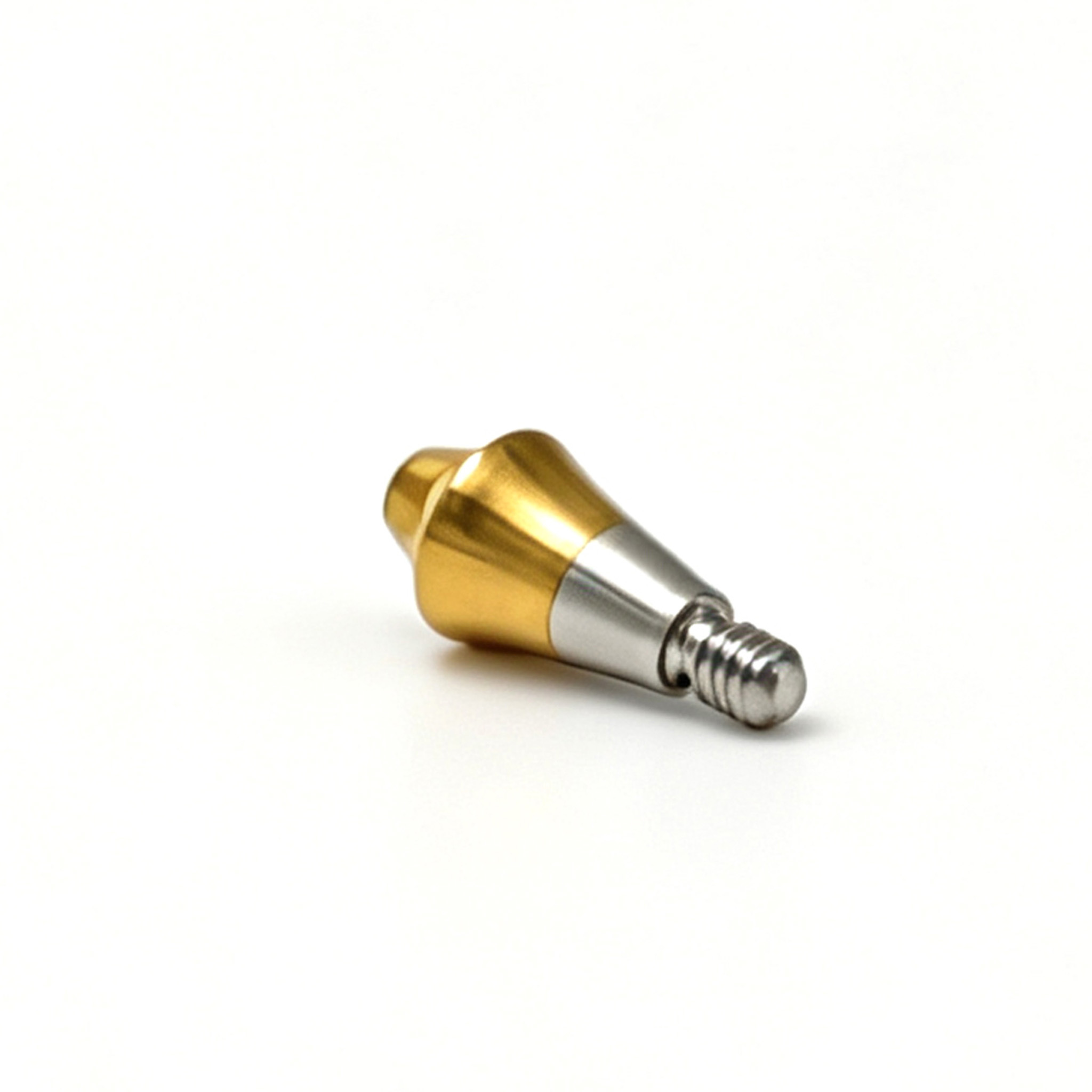 Customized TC4 Titanium Alloy Composite Straight Abutment with Gold Collar