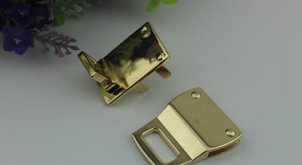 Dedicated design fashion accessories hardware gold metal twist lock for handbag