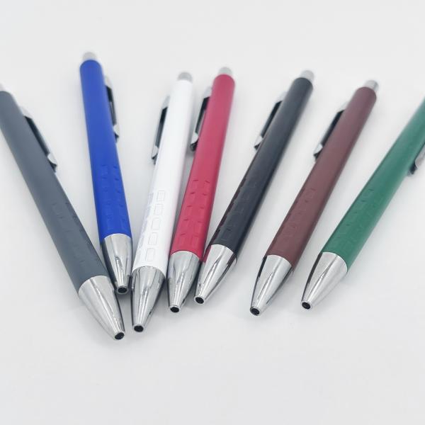 Colorful Retractable Metal Ball Pen Spray Painted Aluminum Barrel Press Ballpoint Pen