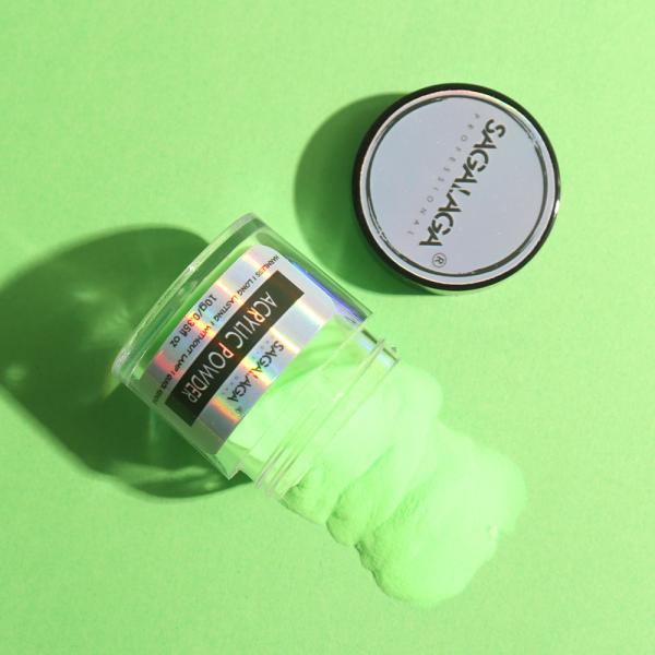 Poudre acrylique de couleur fluorescente en vrac pour ongles, cristal clair, propre logo, fabricant de poudre acrylique