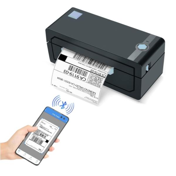 Bluetooth Thermal Shipping Label Printer Wireless 4x6 Shipping Label Printer Compatible with Android&iphone and Windows