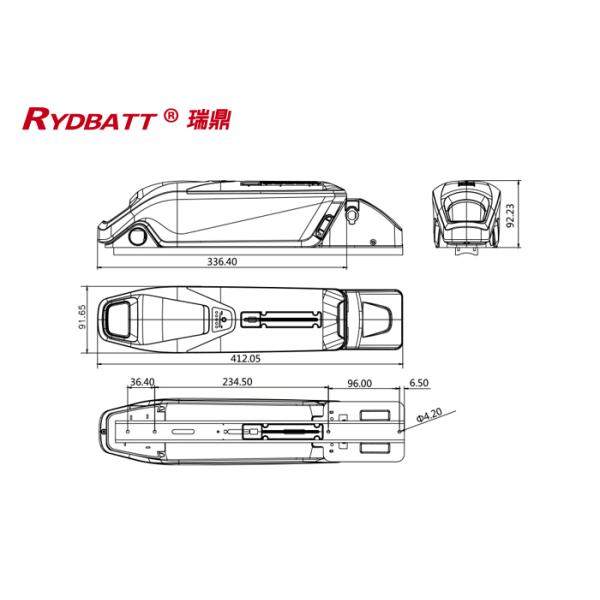 RYDBATT HXH 40CF(48V) Lithium Battery Pack Redar Li-18650-13S3P-48V 7.8Ah For Electric Bicycle Battery