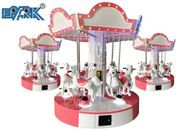 500W Amusement Park Rides Coin Operated Angel 6 Players Carousel Horse