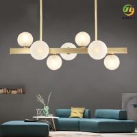 Luz longa do pendente da barra luxuosa clara moderna nórdica da mesa de jantar da sala de jantar