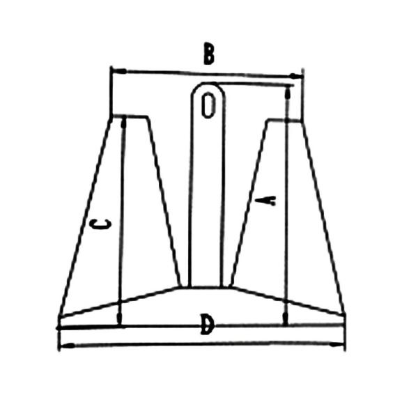 DIN Standard INCH Measurement AISI 316 Stainless Steel Pool Anchor for Marine