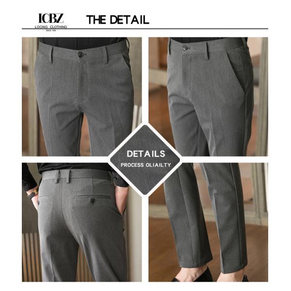 Cor sólida Negócios Casual Usar Traje Formal Calças Formal Plus Size Calças de Homem Calças