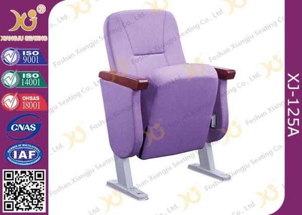 30 MM Thick Arm Theatre Seating Chairs 2.0 mm Powder Coated Metal Base Space Saving