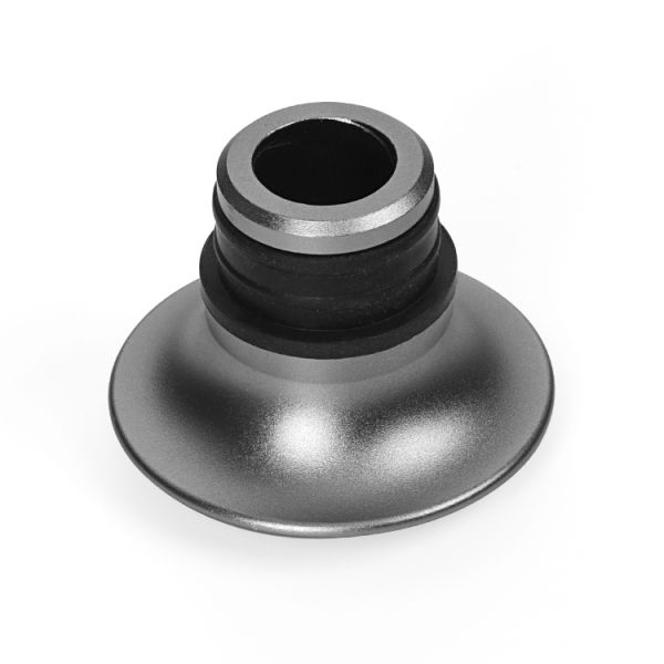 Custom CNC Machined 6061 Aluminum Alloy Massage Gun Head, Sandblasted Anodized Gray Massage Tip for Massage Chair & Fascia Gun