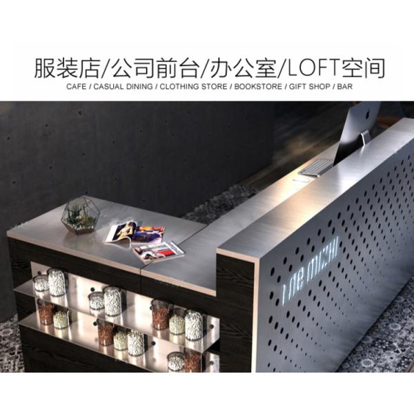 Cashier Checkout Reception Desk Custom Design for Stainless Steel Store Counter Table