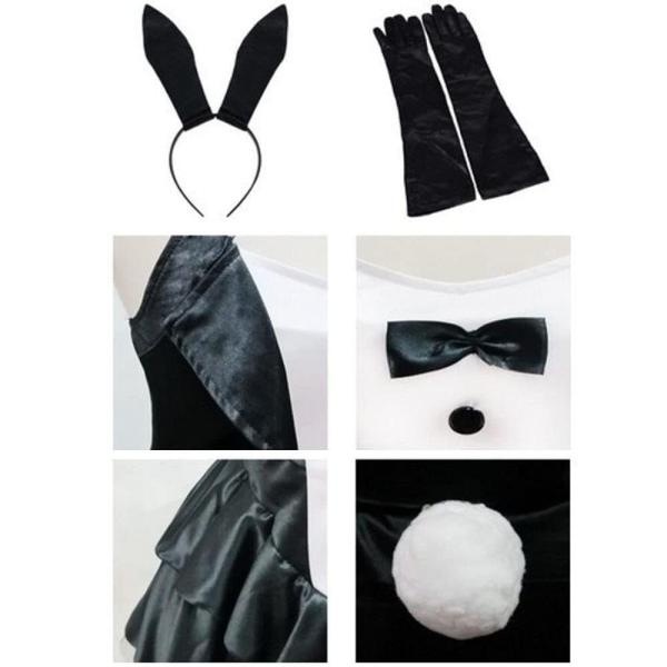 Traje feminino de Halloween Temático Filme de TV Rave Holandês Exótico Role Play Traje de Coelho