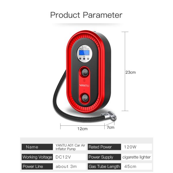 12V 150PSI High Pressure Electric Tire Inflator for Offroad Vehicles by YANTU A01