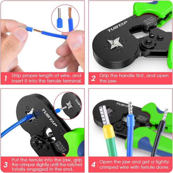 Alloy Steel Ferrule Wire Crimper Set Portable Anti Oxidation