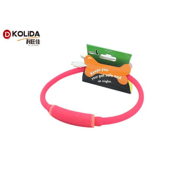 USB Rechargeable Flashing Light LED Dog Necklace Waterproof Easy Walking For Doggies