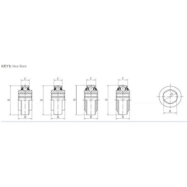 205KPPB2 205KRRB2 agricultural bearing / hexagonal hole bearing