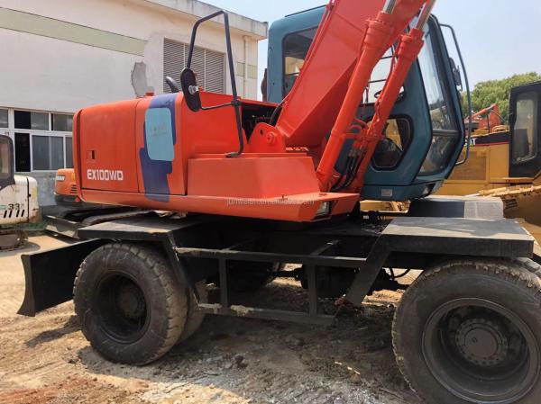 2010 Year Hitachi EX100WD Wheel Excavator Original Japan 10 Ton for Construction Digger