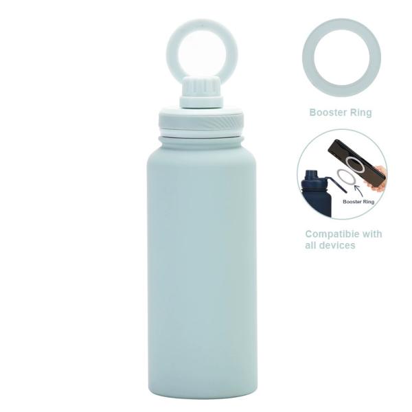 New Cross-border Mobile Phone Magnetic Stand Water Cup Outdoor Large-capacity 1L Insulated Cup Stainless Steel Sports Water Bottle