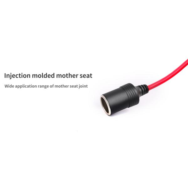 Car Cigarette Lighter Plug Socket Power Adapter Cable with Nylon Fiber Cover Material