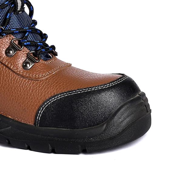Men'S Steel Toe Steel Plate Work Shoes Nubuck Leather Anti Puncture Anti Slip  Anti Static