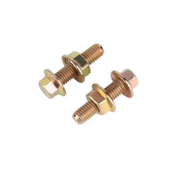 Full Thread Metric DIN6921 Hex Flange Bolt Grade 10.9 Color Galvanized Steel with Zinc and Plain Finish