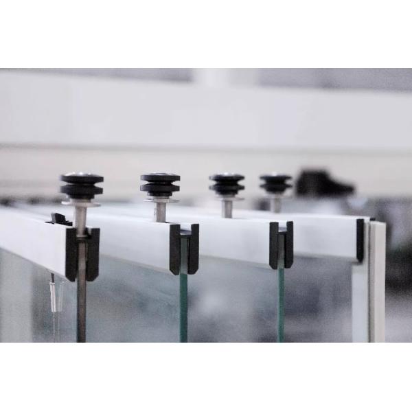 Алюминиевая стена складчатости перегородки раздвижной двери балкона офиса Фреймлесс стеклянная подвижная