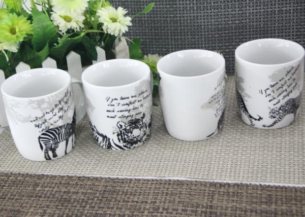 Animal Decal Printing Large Porcelain Coffee Mugs 11OZ Dishwasher Microwave Safe