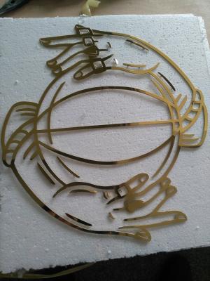 Aurora Decorative Custom Brushed Metal Signs , 3mm Stainless Steel Metal Letters